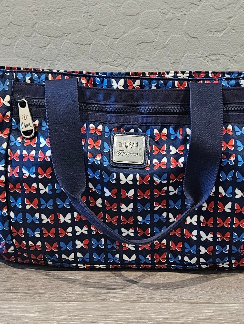 Brighton Vera Butterfly Tote Bag USA 250th Anniversary Patriotic Red White Blue - Picture 8 of 8